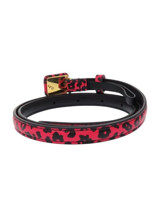 Dior Bobby Leopard Print Belt Leather Fuchsia Pink